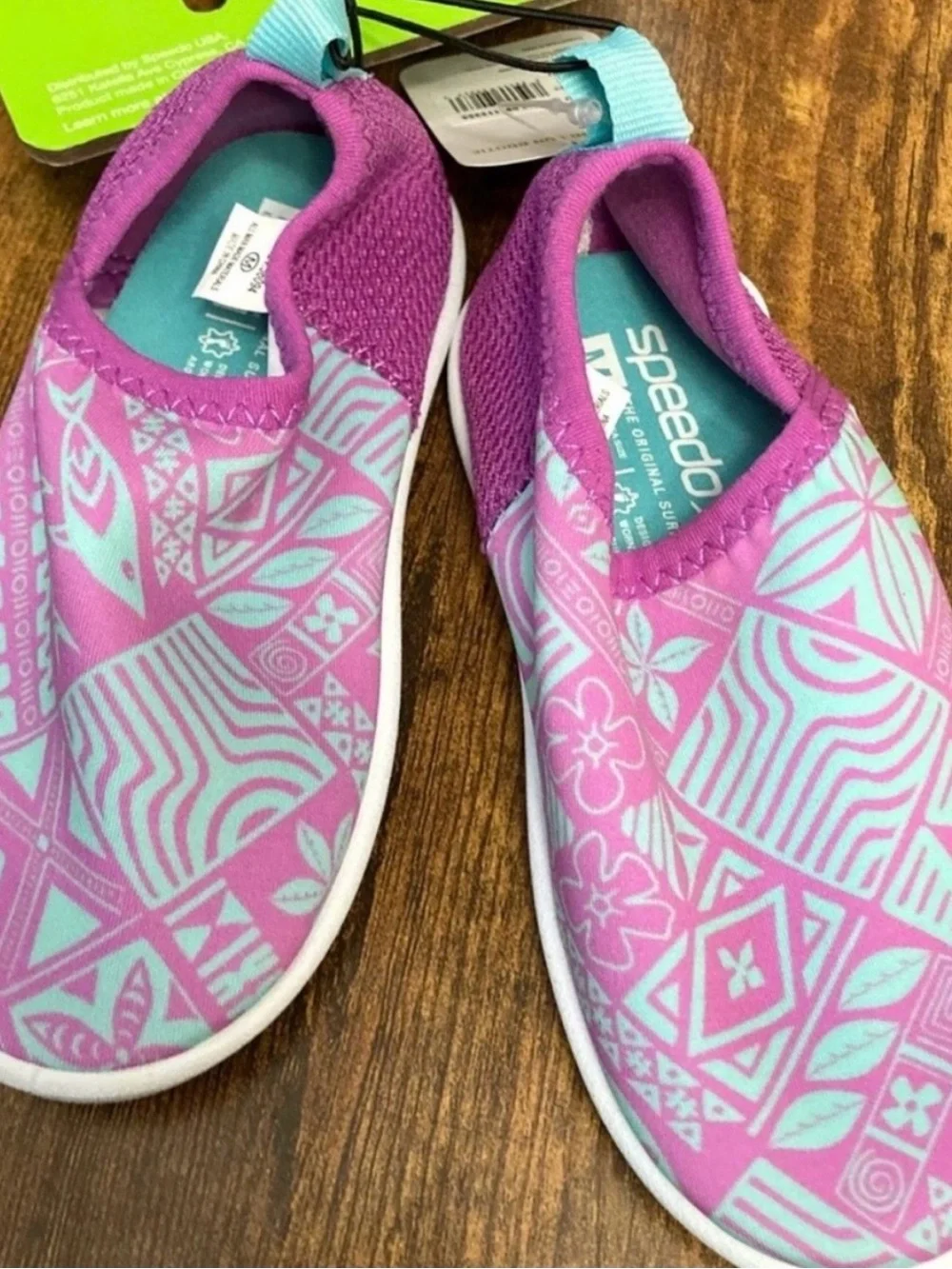 Speedo Kids Beach Bootie Water Shoes Purple/Teak Size Medium (7/8)  new